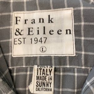 Frank and Eileen gray and white check flannel. Barry style